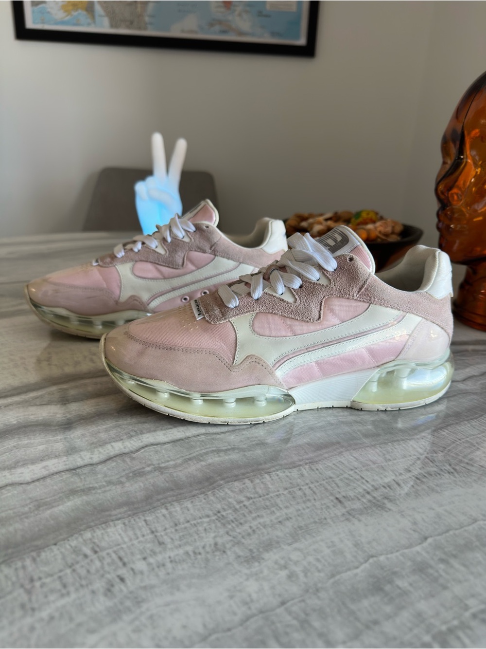 Alexander Wang AWNYC Stadium Low Top Pink Sneakers
